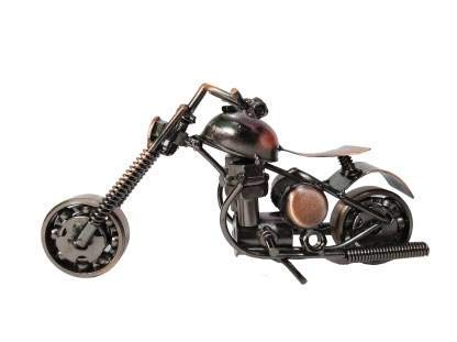 Metal Handmade Vintage Motor Bike Miniature Long Decorative Antique Showpiece (Big Size)