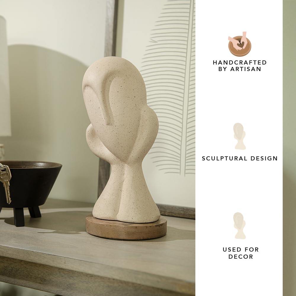 Aira-Decor Face Sculpture – White Sculpture