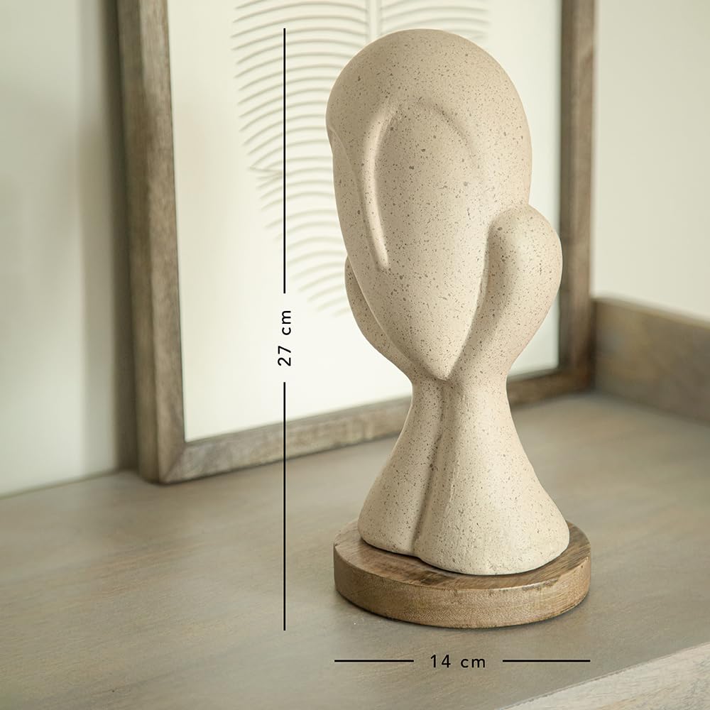 Aira-Decor Face Sculpture – White Sculpture