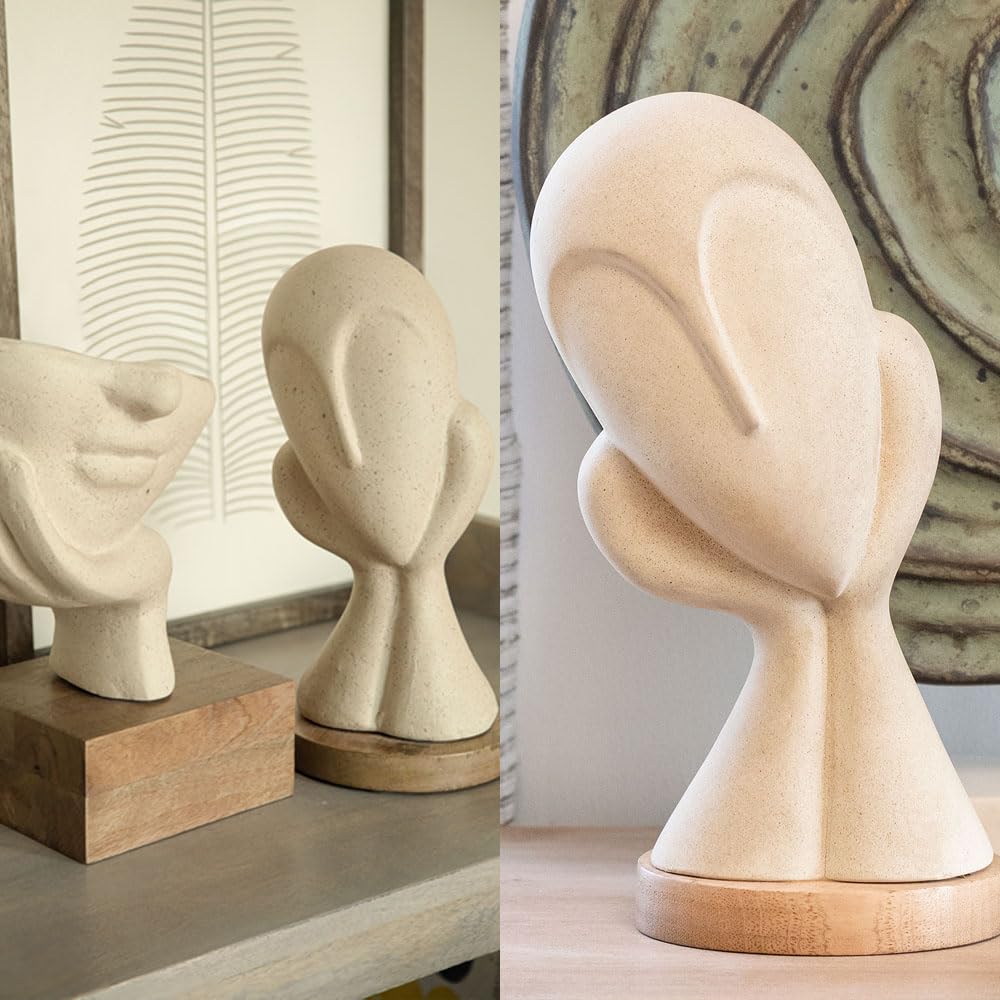 Aira-Decor Face Sculpture – White Sculpture