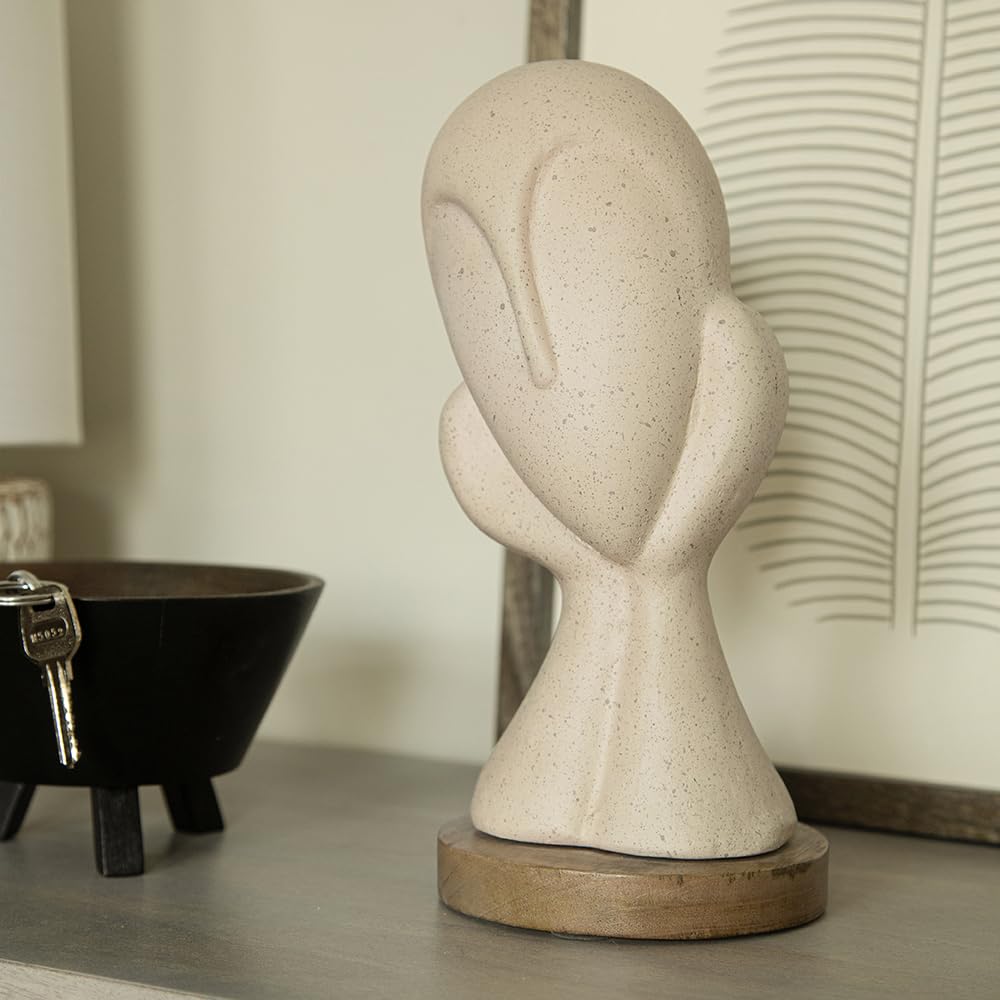 Aira-Decor Face Sculpture – White Sculpture