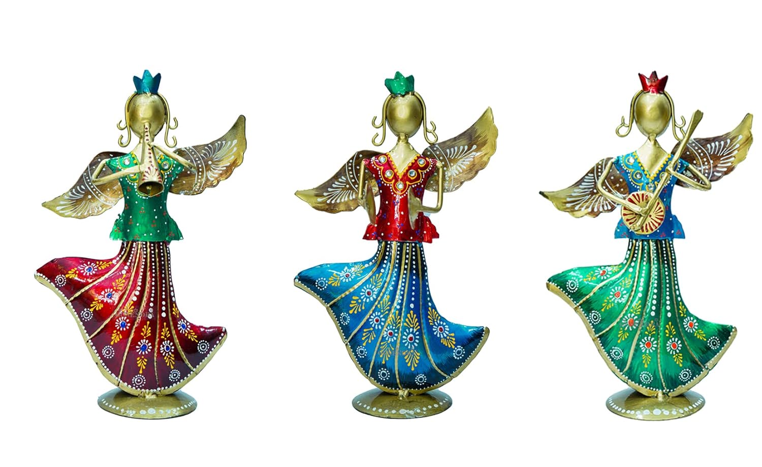 Crafts Metal Rajasthani Musicians Item Showpiece – Decorative Items for Home