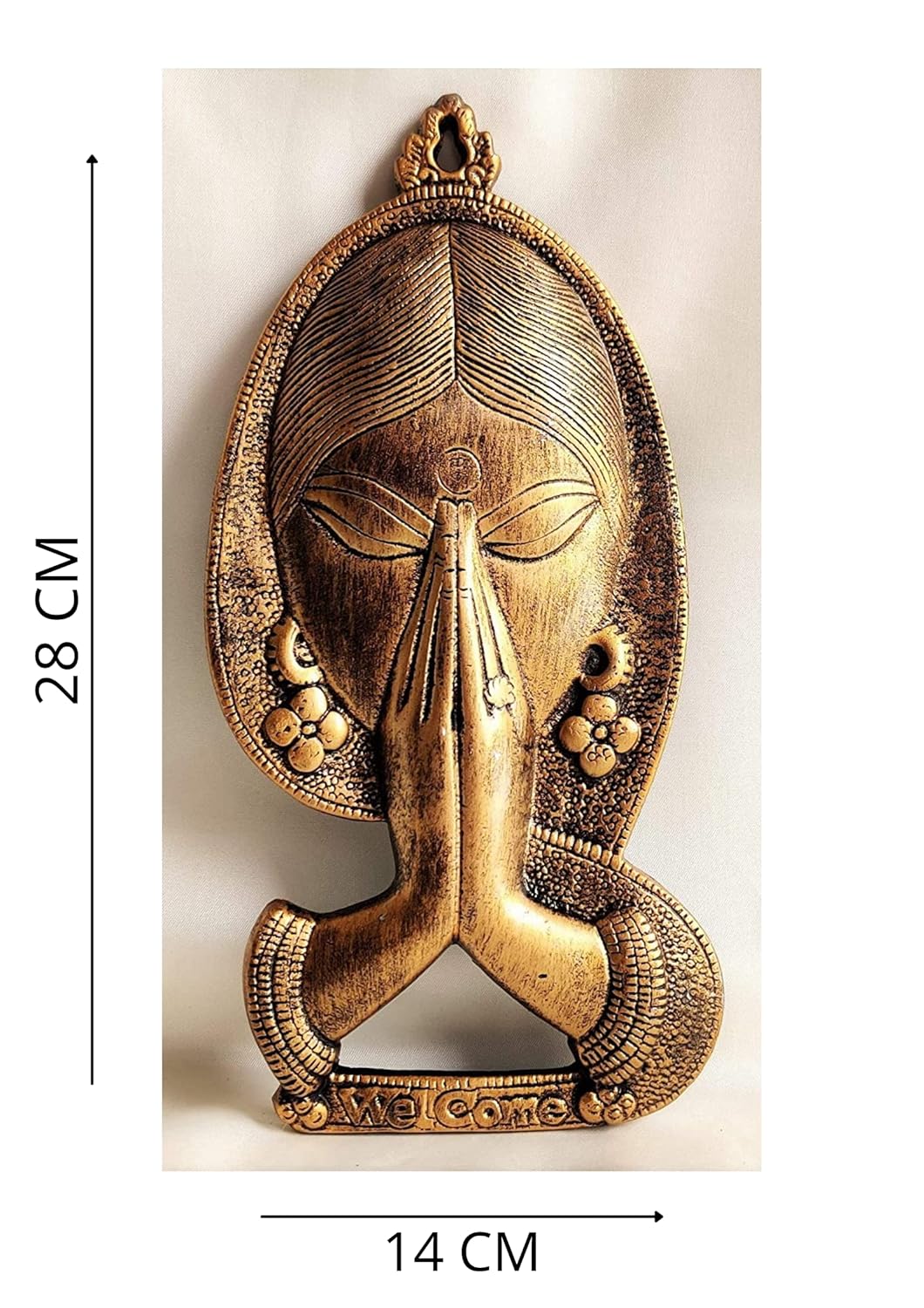 Brass Aluminum Welcome Lady Wall Hanging | Metal decoration