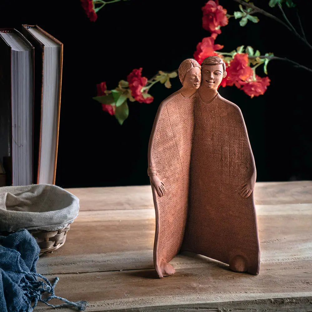 Couple Hugging Sculpture