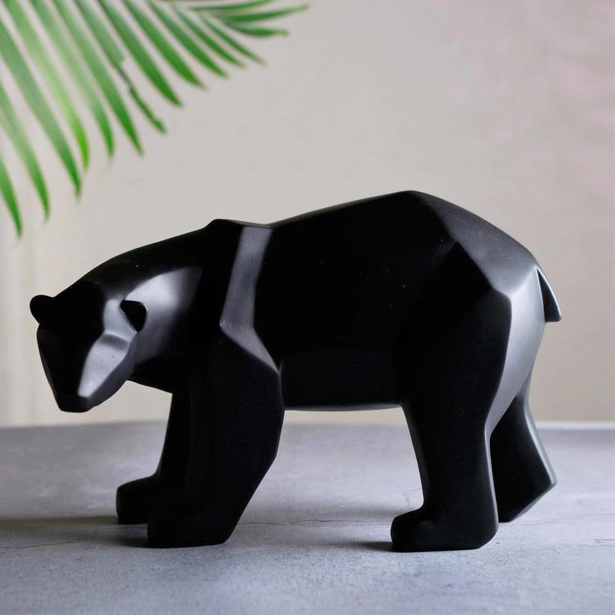 Big Bear Faceted Sculpture Large - Black