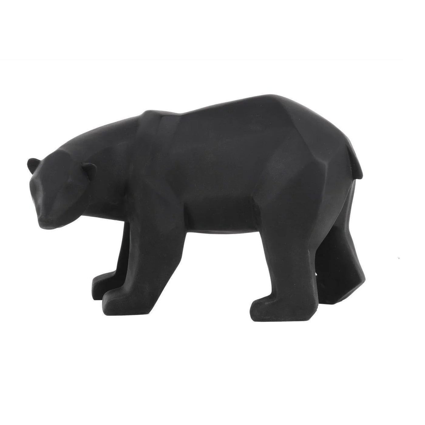 Big Bear Faceted Sculpture Large - Black