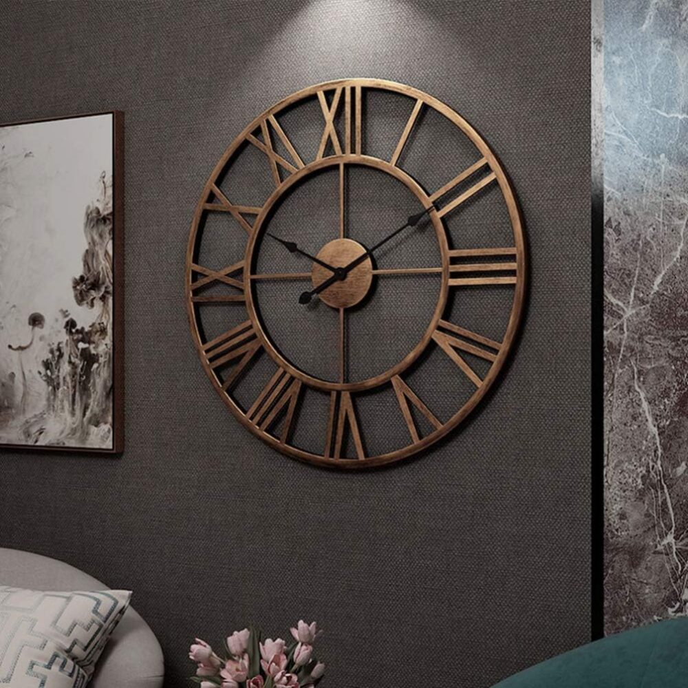 Wall Clock 18" Decor Art Sculpture for Home Office Living Room Bedroom - Image 3