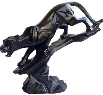 Black Panther Jaguar Charging Handicraft Showpiece