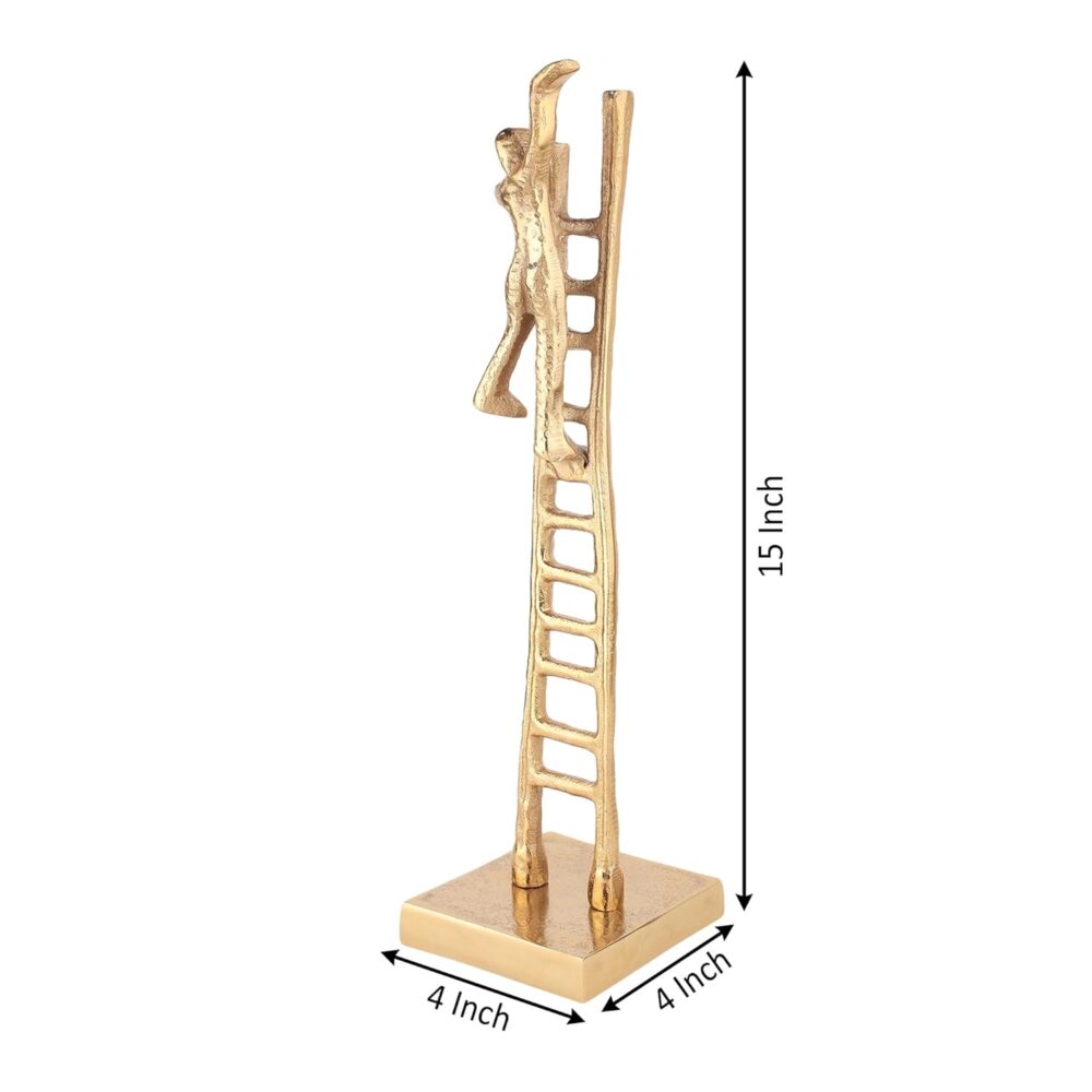 Men Climbing Stairs Table Top Decor | Gold | Aira-decor - Image 4