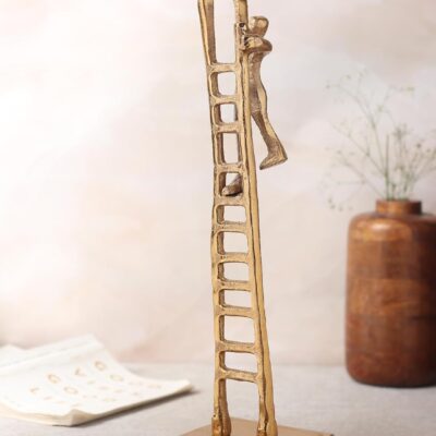 Men Climbing Stairs Table Top Decor | Gold | Aira-decor