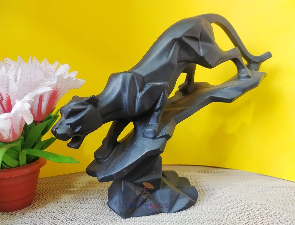 Black Panther Jaguar Charging Handicraft Showpiece - Image 2