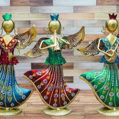 Crafts Metal Rajasthani Musicians Item Showpiece - Decorative Items for Home